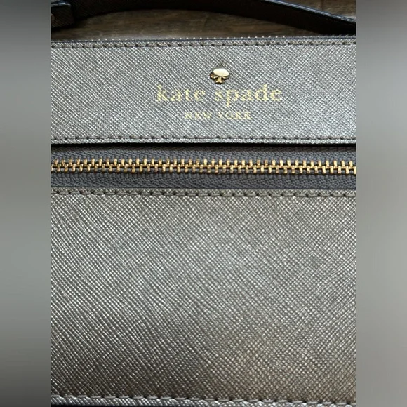 kate spade Mikas Pond Bee Zipper Wristlet - Metallic Silver Grey - Picture 15 of 17